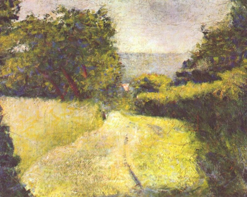 The Hollow Way (1882) - Georges Seurat Tablo