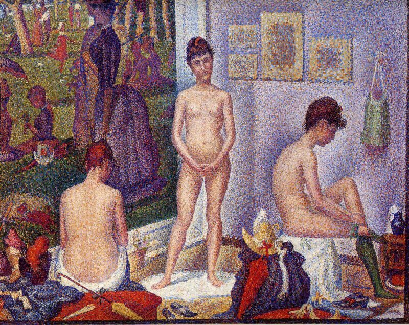 The Models (1887) - Georges Seurat Tablo