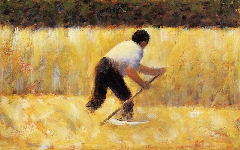 The Mower (1881) - Georges Seurat Tablo