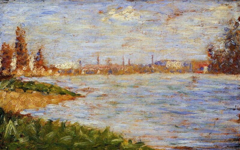 The Riverbanks (1882) - Georges Seurat Tablo