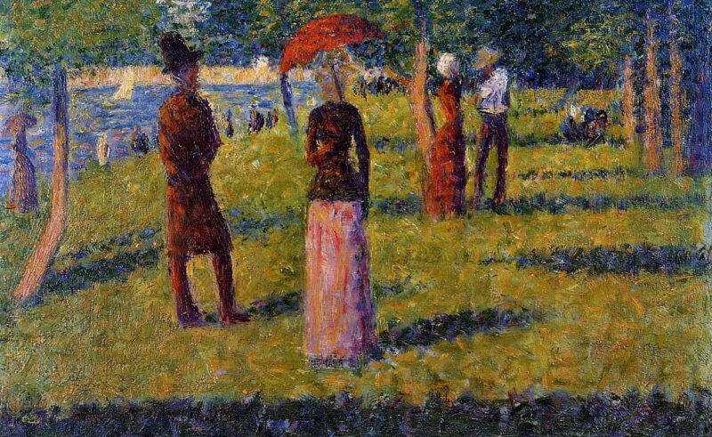The Rope Colored Skirt (1884) - Georges Seurat Tablo