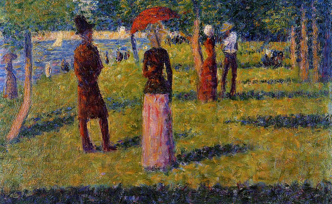 The Rope Colored Skirt (1884) - Georges Seurat Tablo