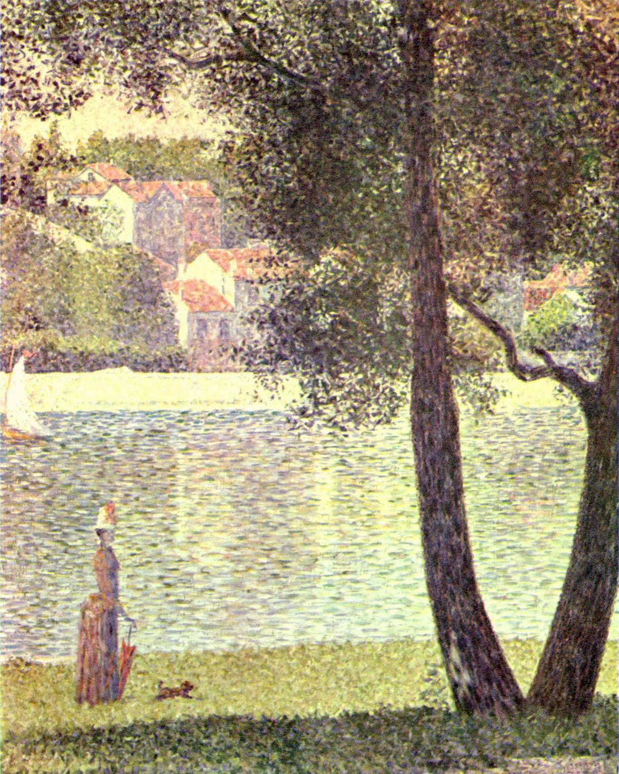The Seine at Courbevoie (1885) - Georges Seurat Tablo