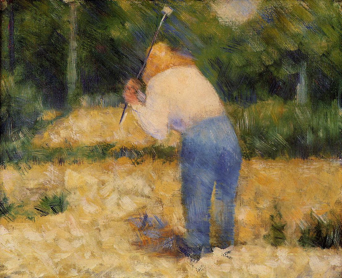 The Stone Breaker (1881) - Georges Seurat Tablo