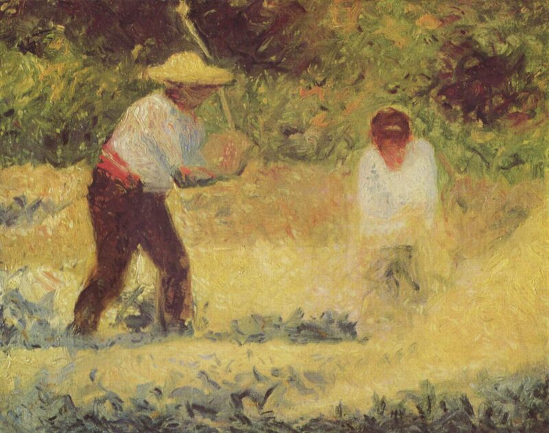 The Stone Breaker (1884) - Georges Seurat Tablo
