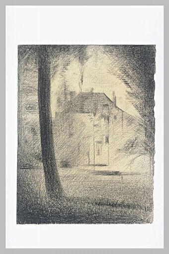The tree trunk – Georges Seurat Tablo