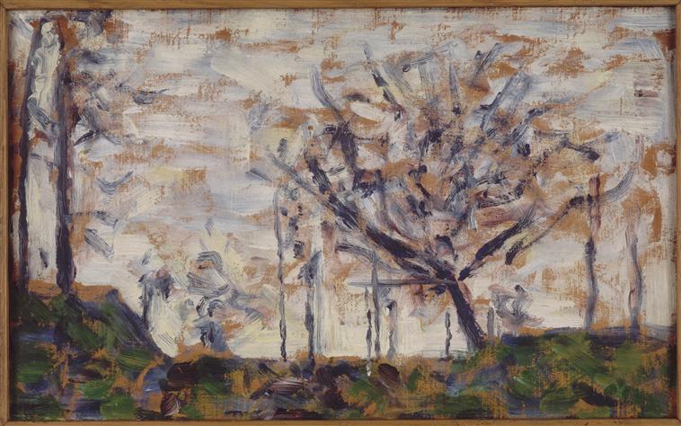 Trees, winter (1883) - Georges Seurat Tablo