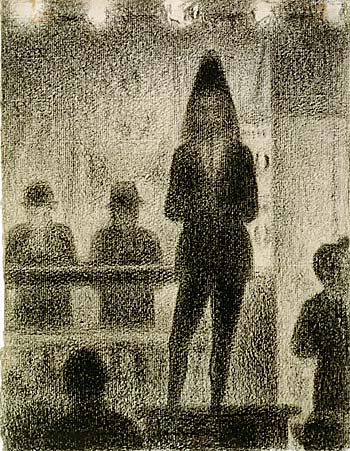 Trombone player (1887) - Georges Seurat Tablo