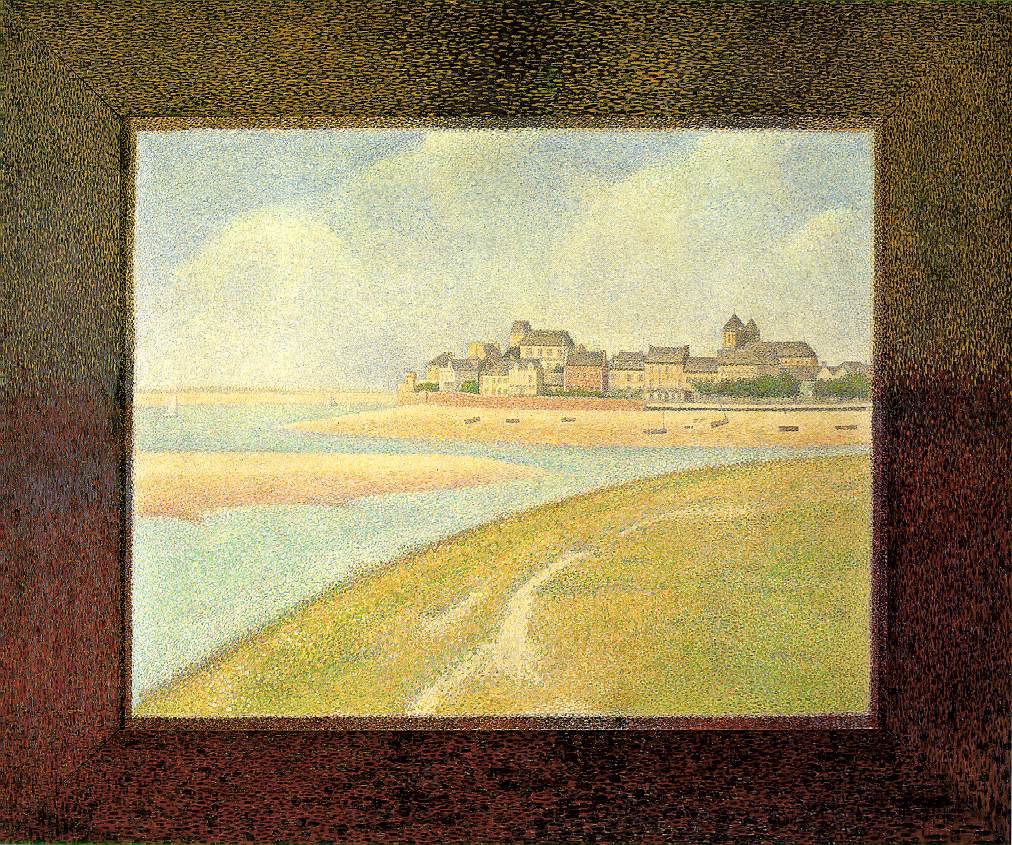 View of Le Crotoy, from Upstream (1889) - Georges Seurat Tablo