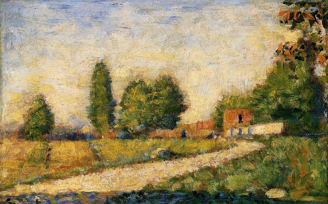 Village Road (1882) - Georges Seurat Tablo