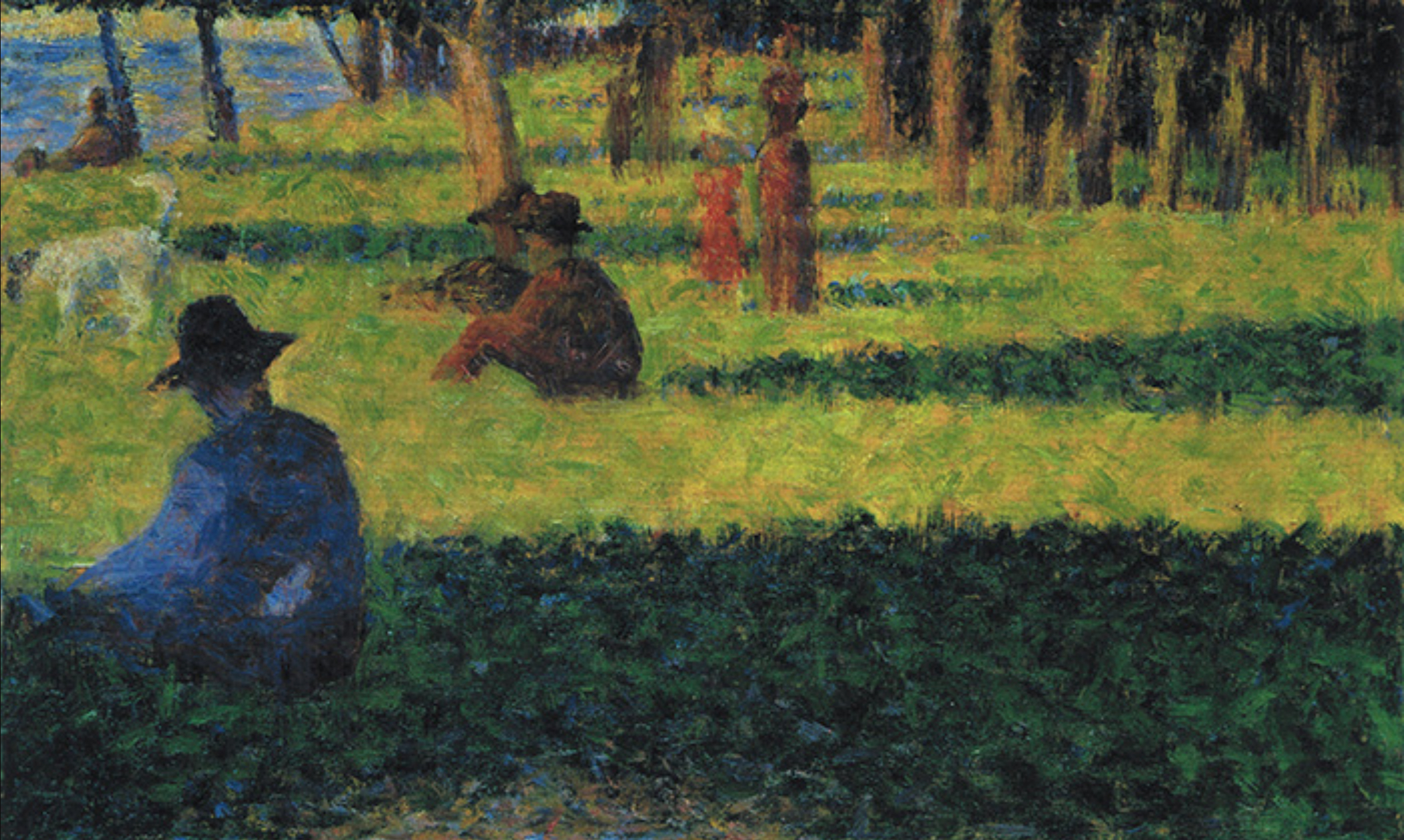 White dog (1884) - Georges Seurat Tablo