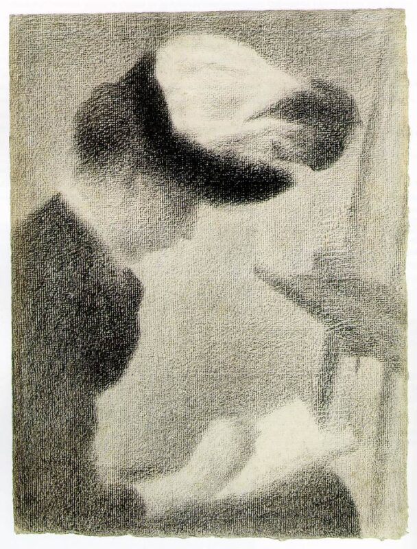 Woman Seated by an Easel (1884) – Georges Seurat Tablo