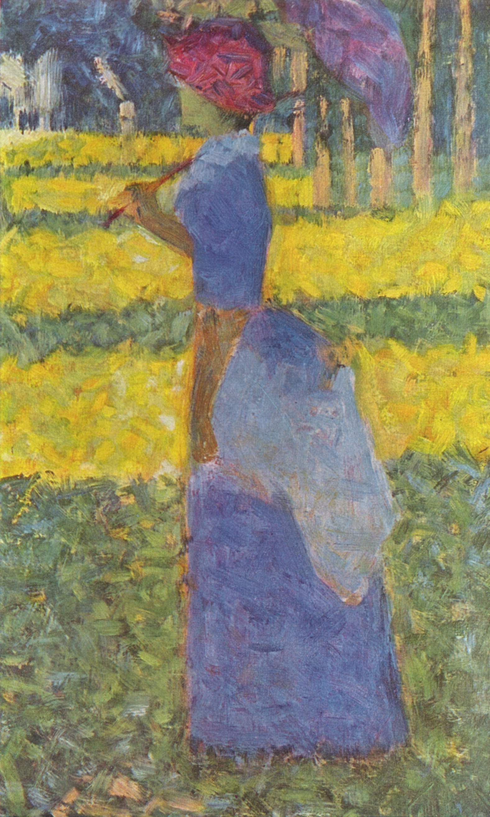 Woman with Umbrella (1884) - Georges Seurat Tablo