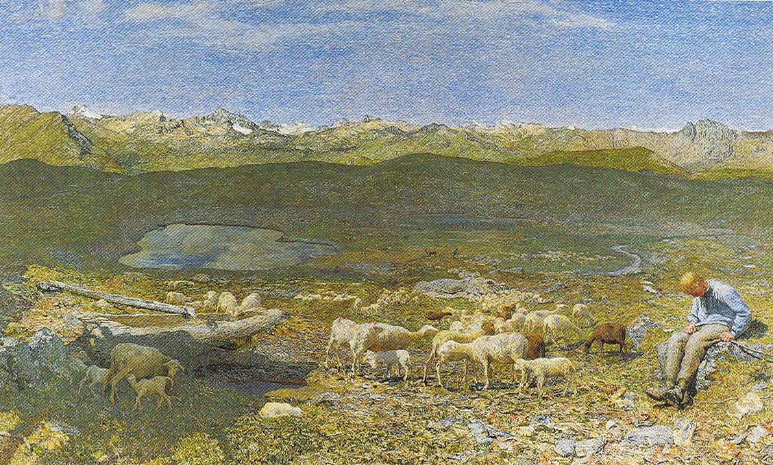 Alpweiden (1895) - Giovanni Segantini Tablo