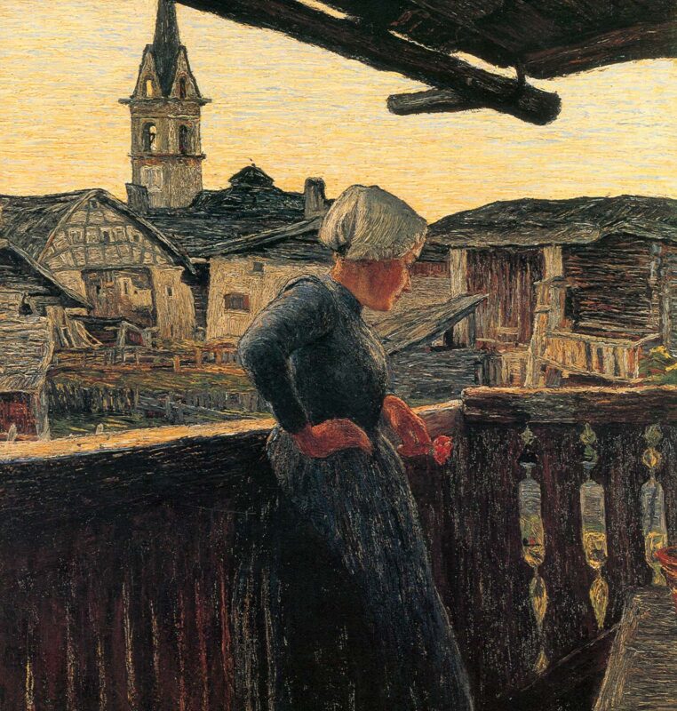 Auf Dem Balkon (1892) - Giovanni Segantini Tablo