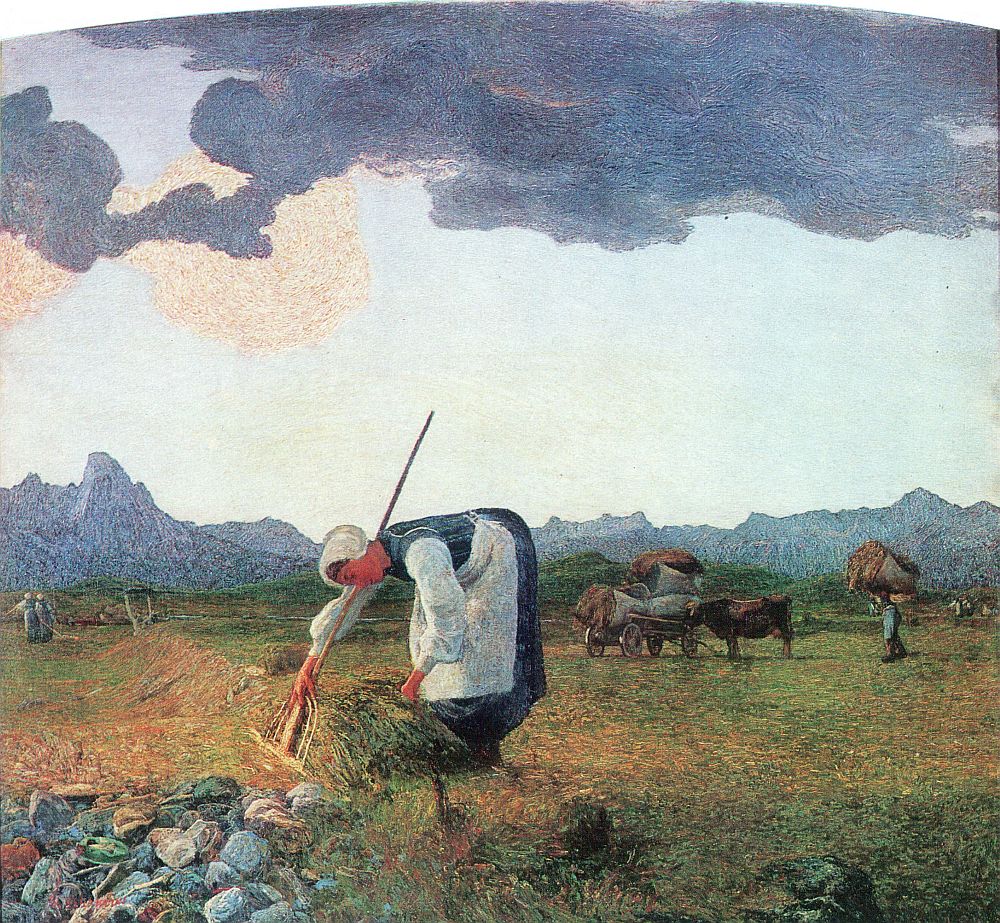 Die Heuernte (1898) – Giovanni Segantini Tablo