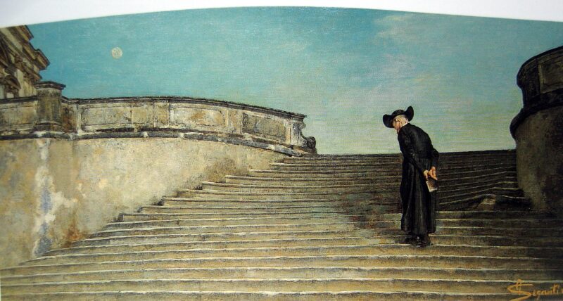 Frühmesse - Giovanni Segantini Tablo