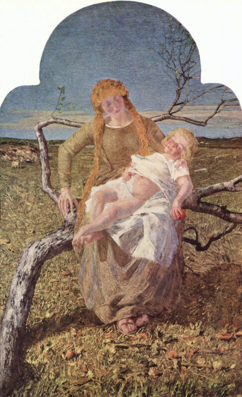 Frucht Der Liebe - Giovanni Segantini Tablo