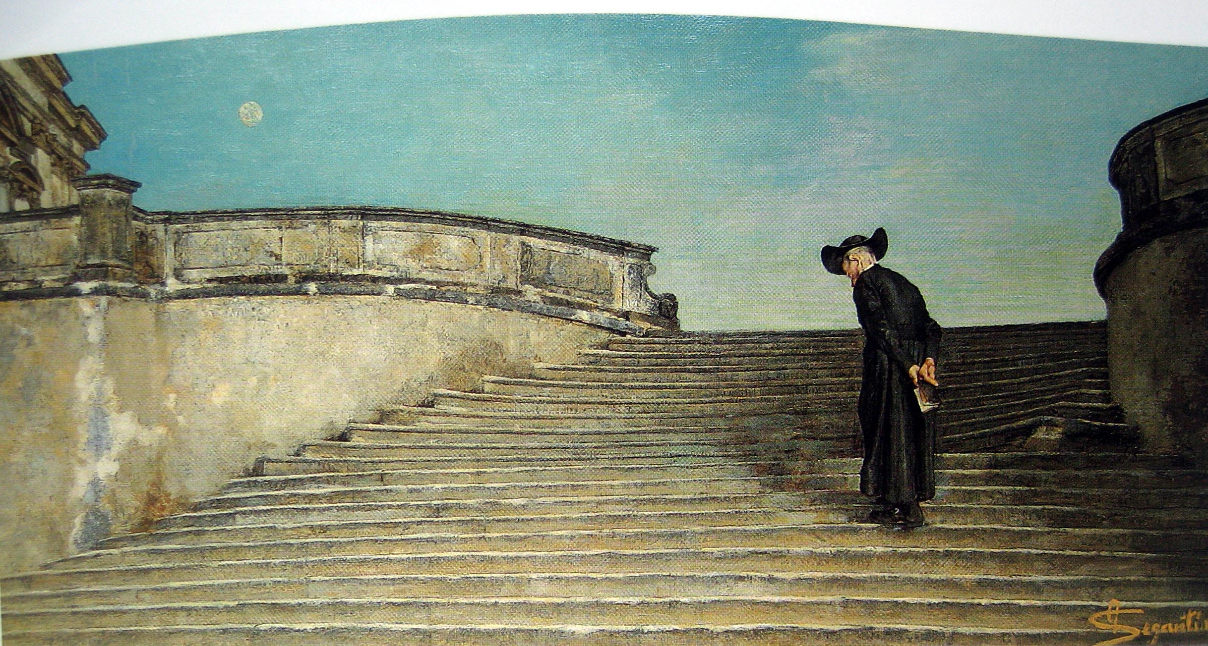 Frühmesse - Giovanni Segantini Tablo