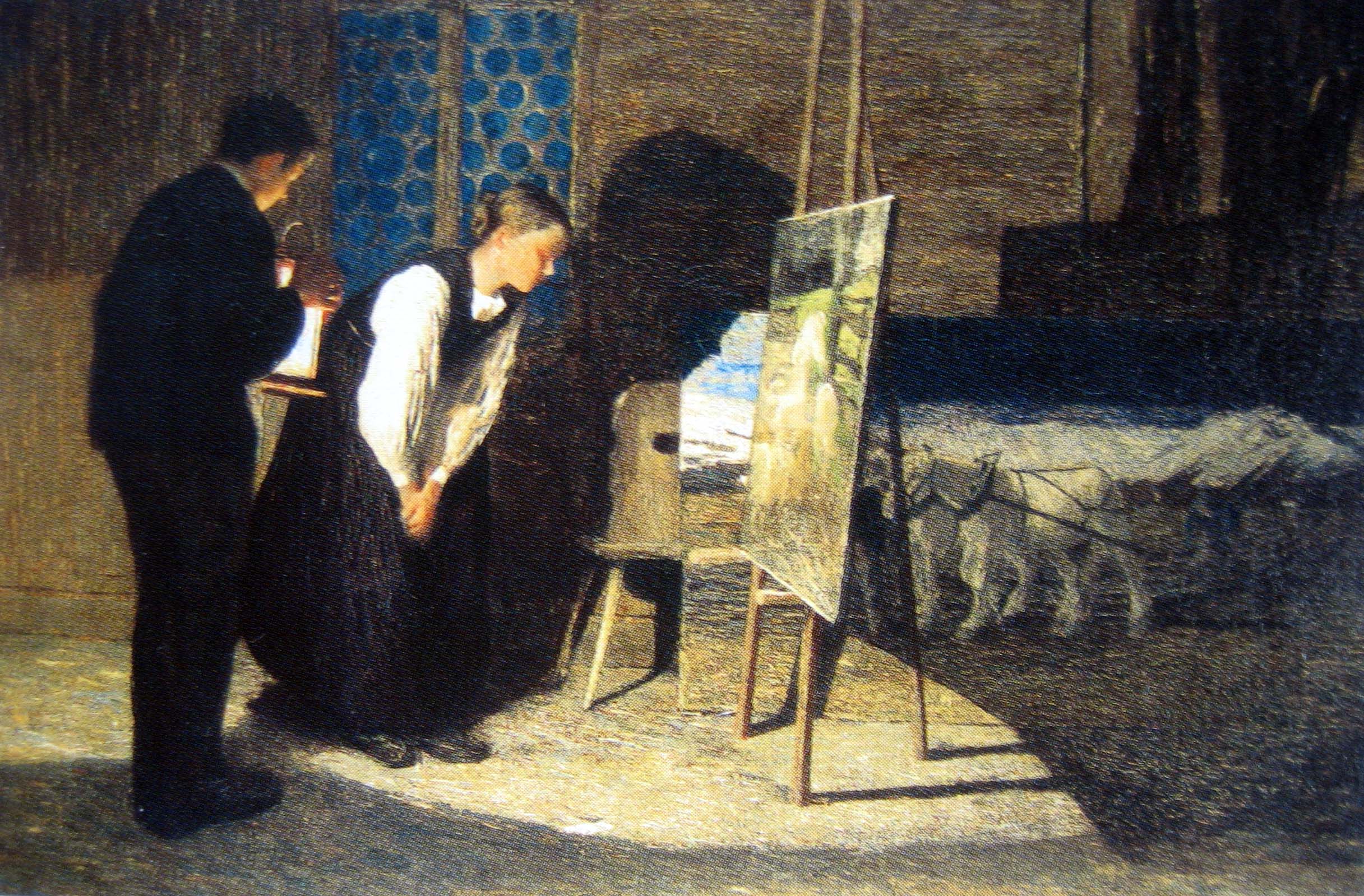 My Models (1888) - Giovanni Segantini Tablo