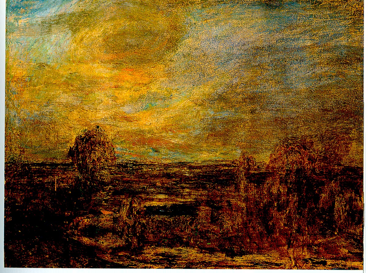 Plain when it gets dark (1885) - Giovanni Segantini Tablo