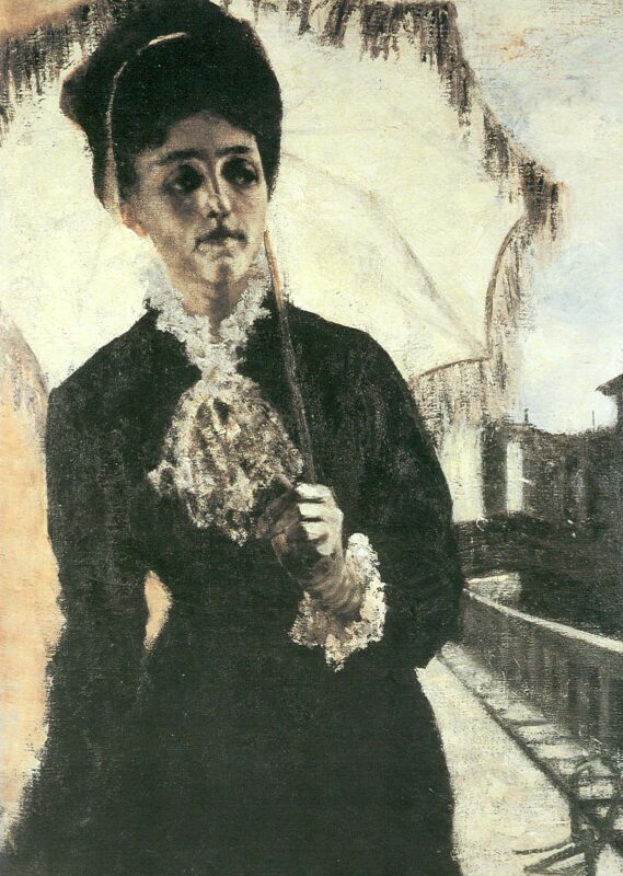 Portrait of Mrs. Torelli (1886) - Giovanni Segantini Tablo