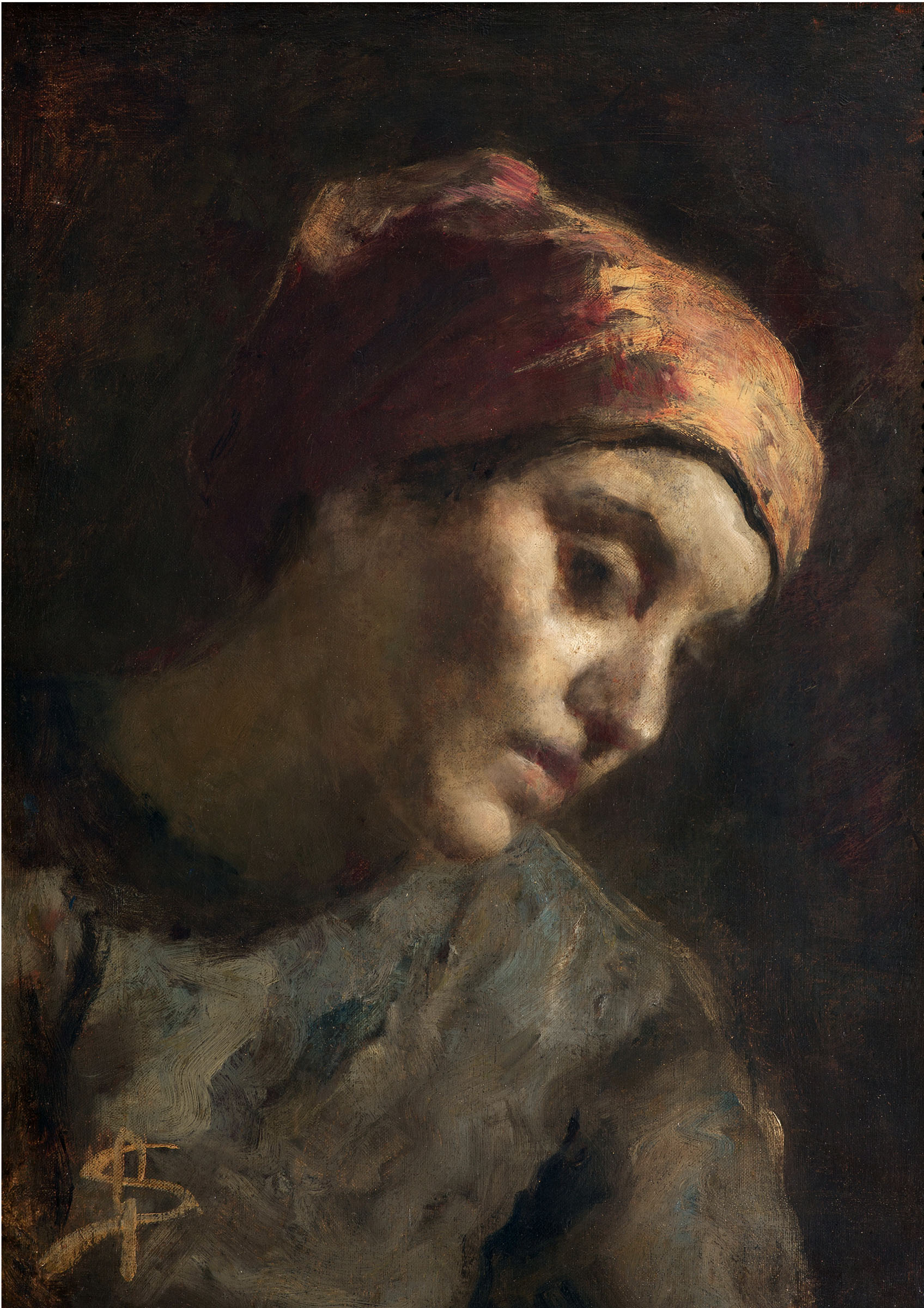 Portrait of a peasant woman (1882) - Giovanni Segantini Tablo