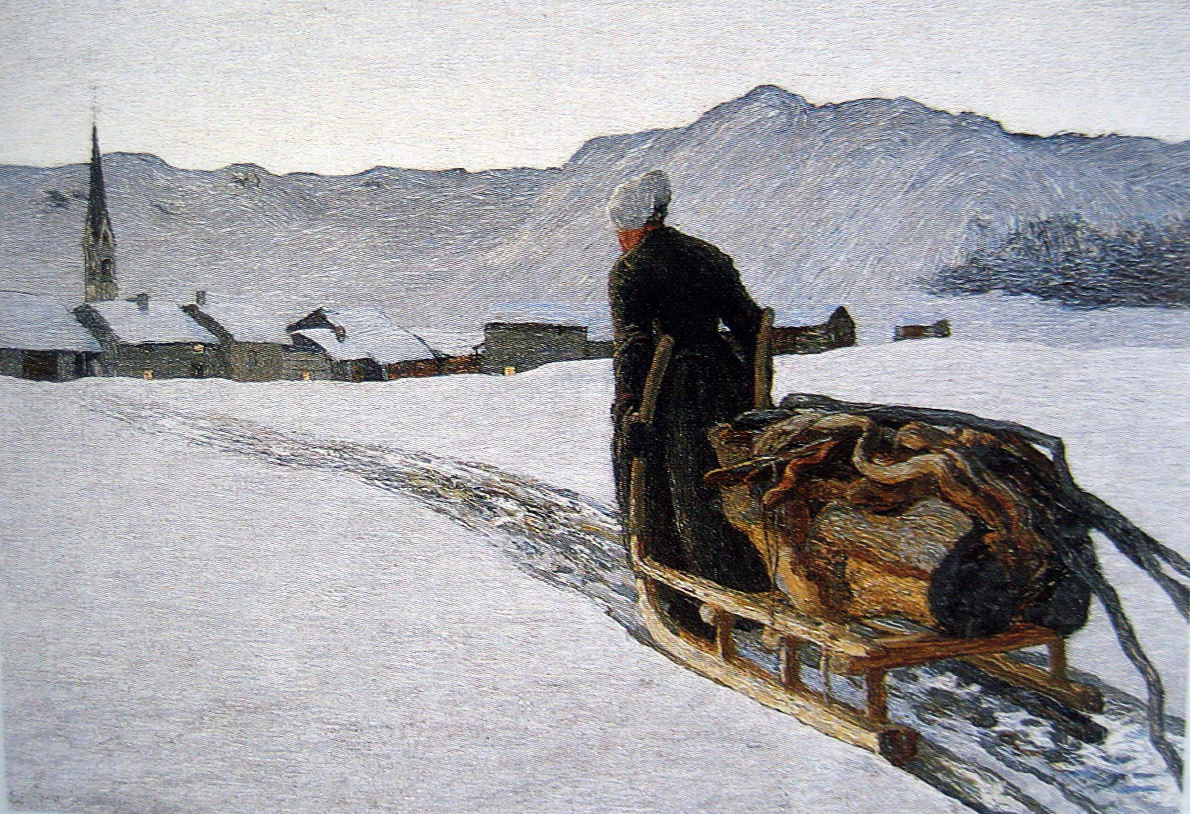 Rückkehr Vom Wald (1890) - Giovanni Segantini Tablo