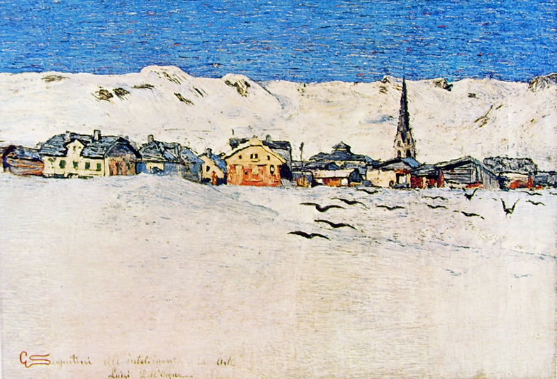 Savognino D'inverno (1890) - Giovanni Segantini Tablo