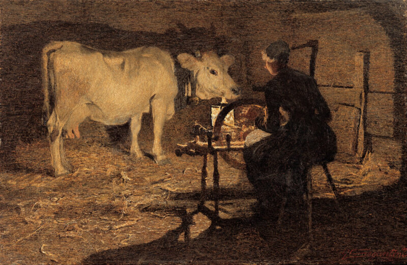 Spinning (1891) - Giovanni Segantini Tablo