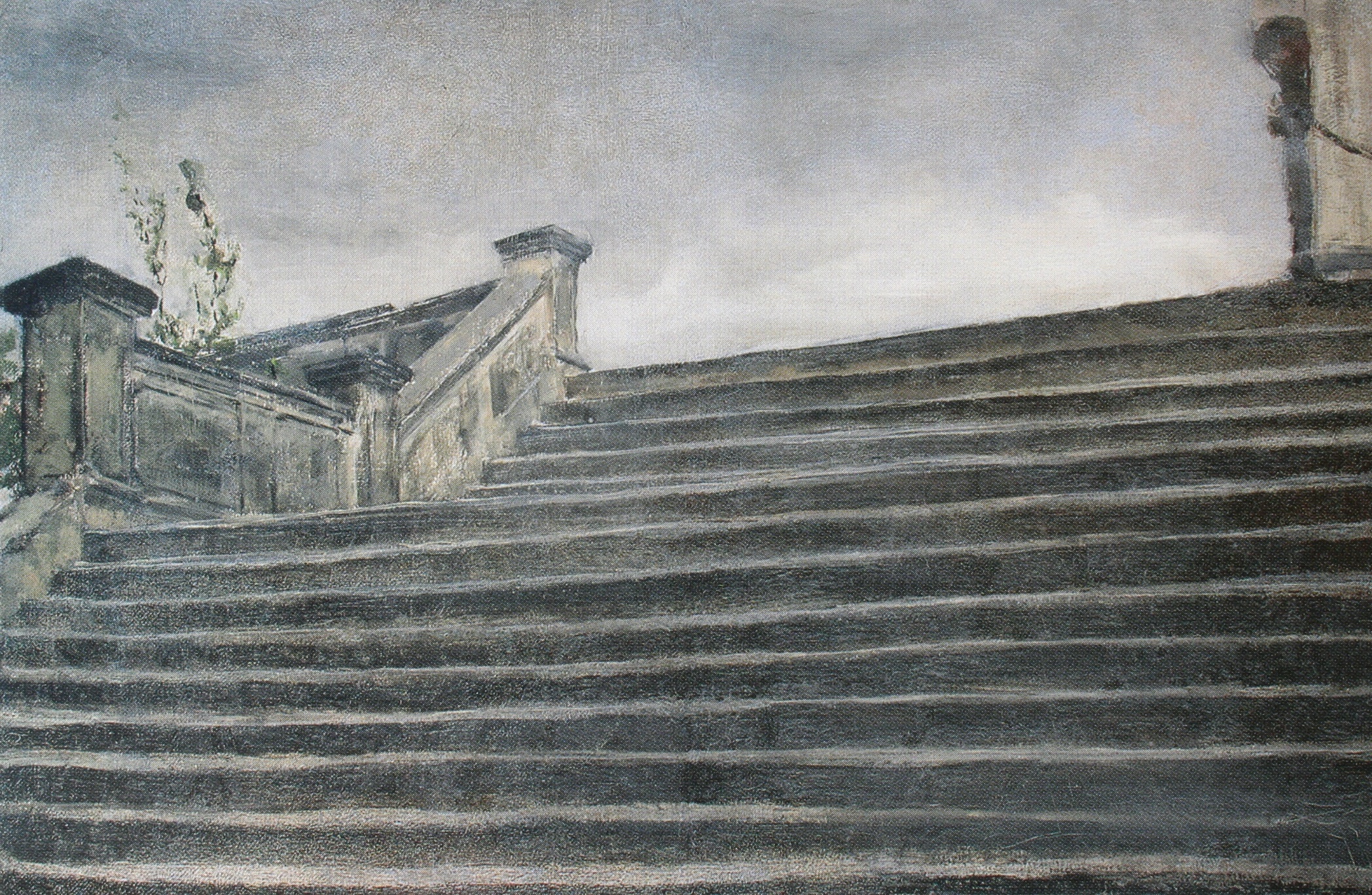 Stair study (1885) - Giovanni Segantini Tablo
