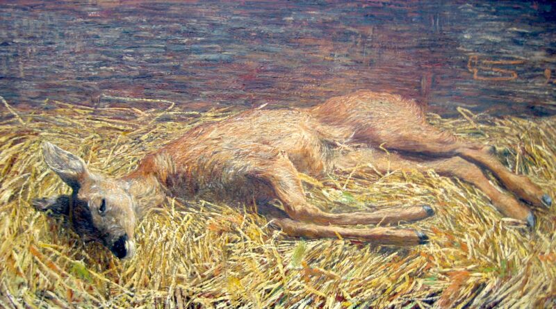Totes Reh (1892) - Giovanni Segantini Tablo