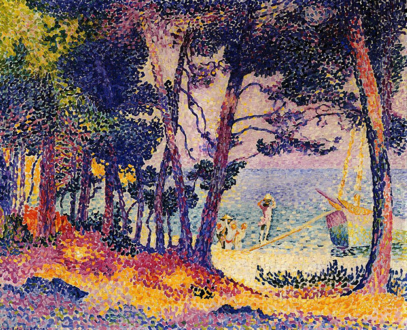 A Pine Wood, Provence (1906) - Henri-Edmond Cross Tablo