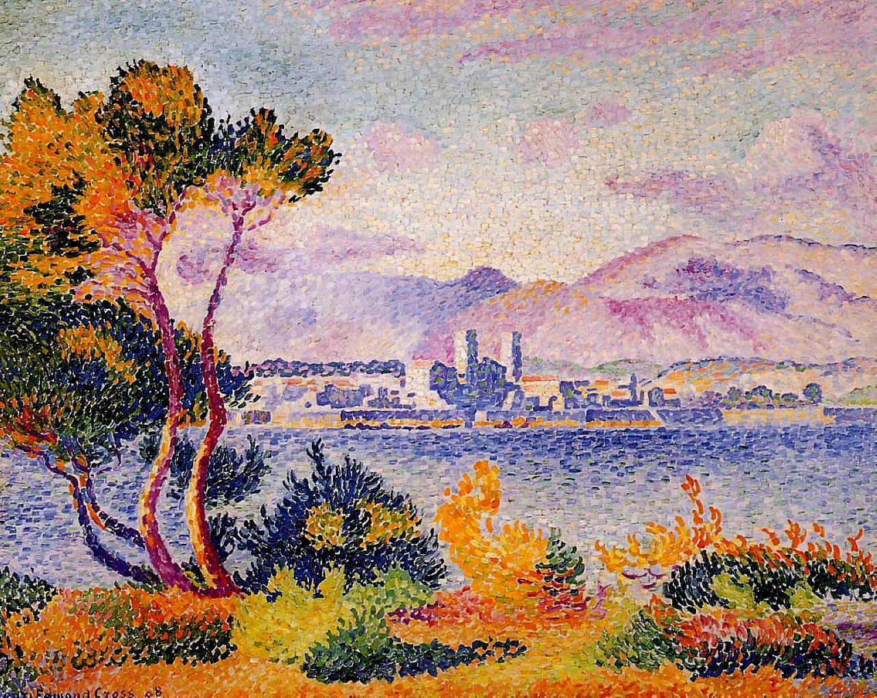 Antibes, Afternoon (1908) - Henri-Edmond Cross Tablo