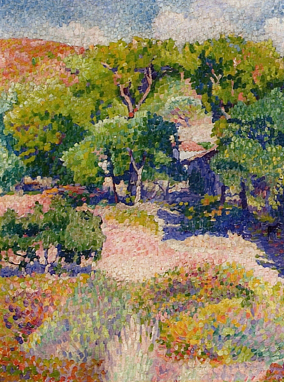 Cypresses (1904) - Henri-Edmond Cross Tablo