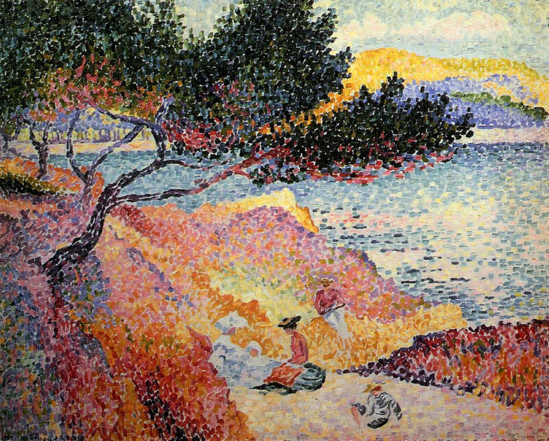 La Plage de Saint Clair (1906) - Henri-Edmond Cross Tablo