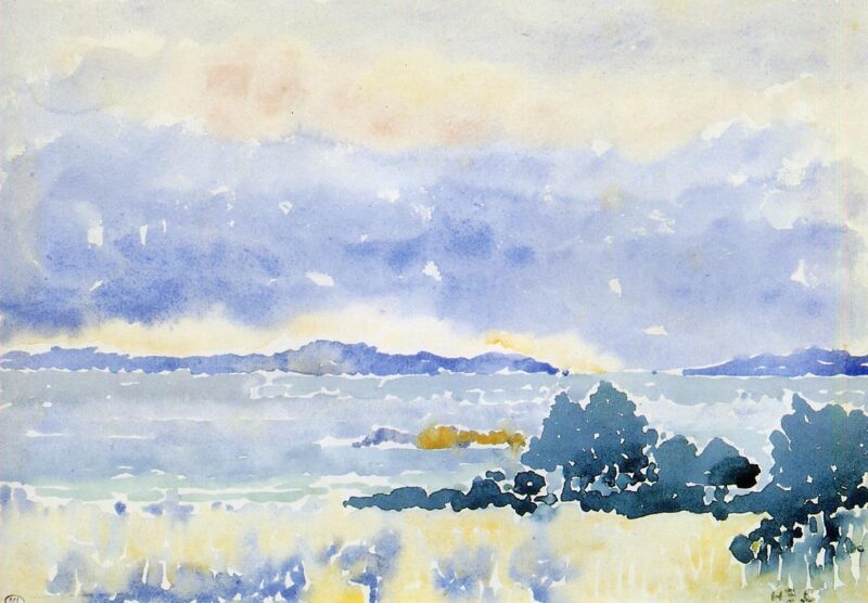 Land by the Sea - Henri-Edmond Cross Tablo