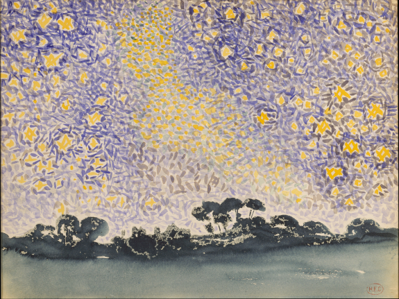 Landscape with Stars (1905) - Henri-Edmond Cross Tablo