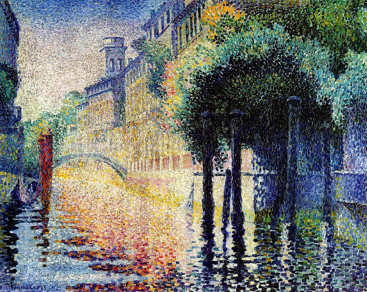 Rio San Trovaso, Venice (1903) - Henri-Edmond Cross Tablo
