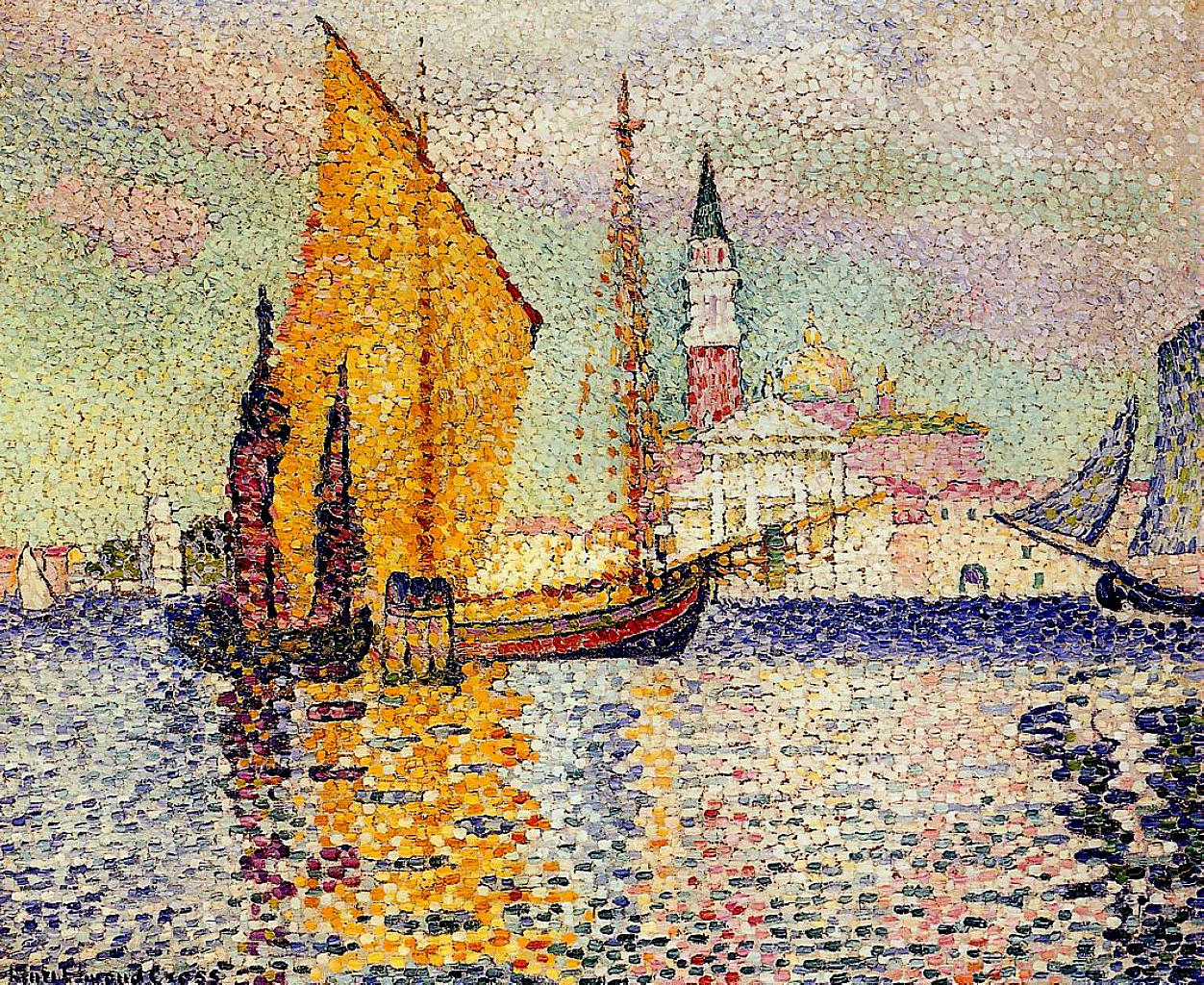 San Giorgio Maggiore, Venice (1903) - Henri-Edmond Cross Tablo