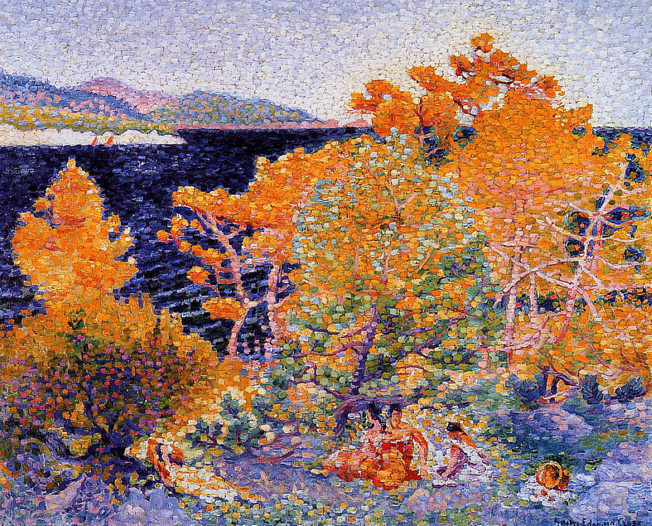 Siesta by the Water (1903) - Henri-Edmond Cross Tablo