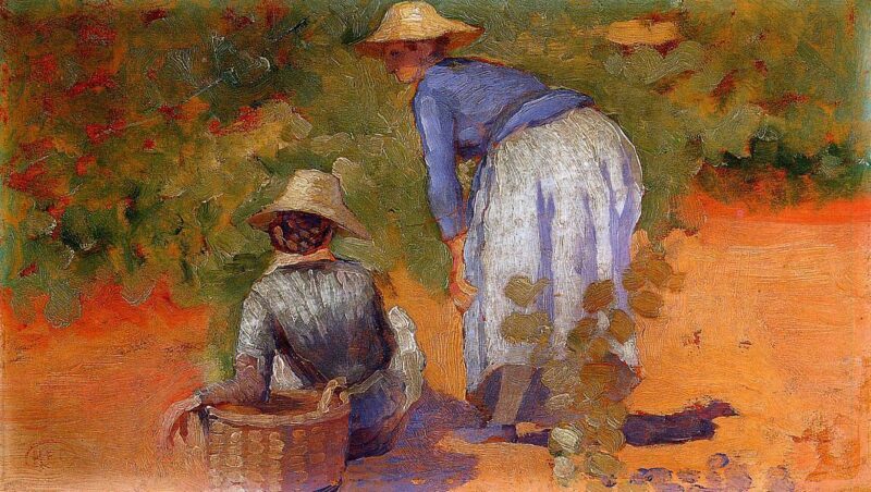 Study for The Grape Pickers (1892) - Henri-Edmond Cross Tablo