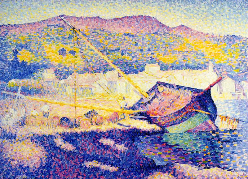 The Blue Boat (1899) - Henri-Edmond Cross Tablo