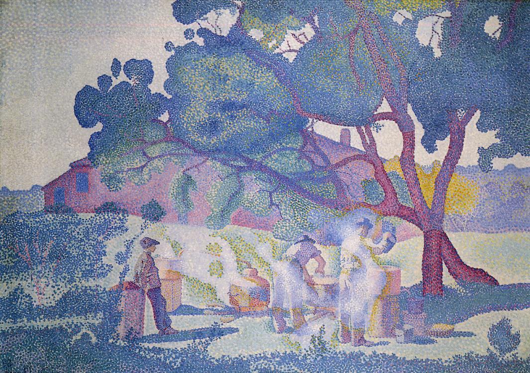 The Farm, Morning (1893) Henri-Edmond Cross tablo - Dekolata