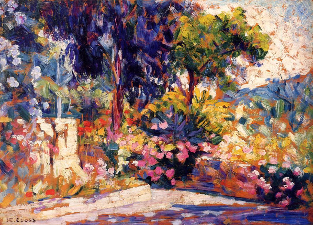 The Flowered Terrace (1905) Henri-Edmond Cross tablo - Dekolata