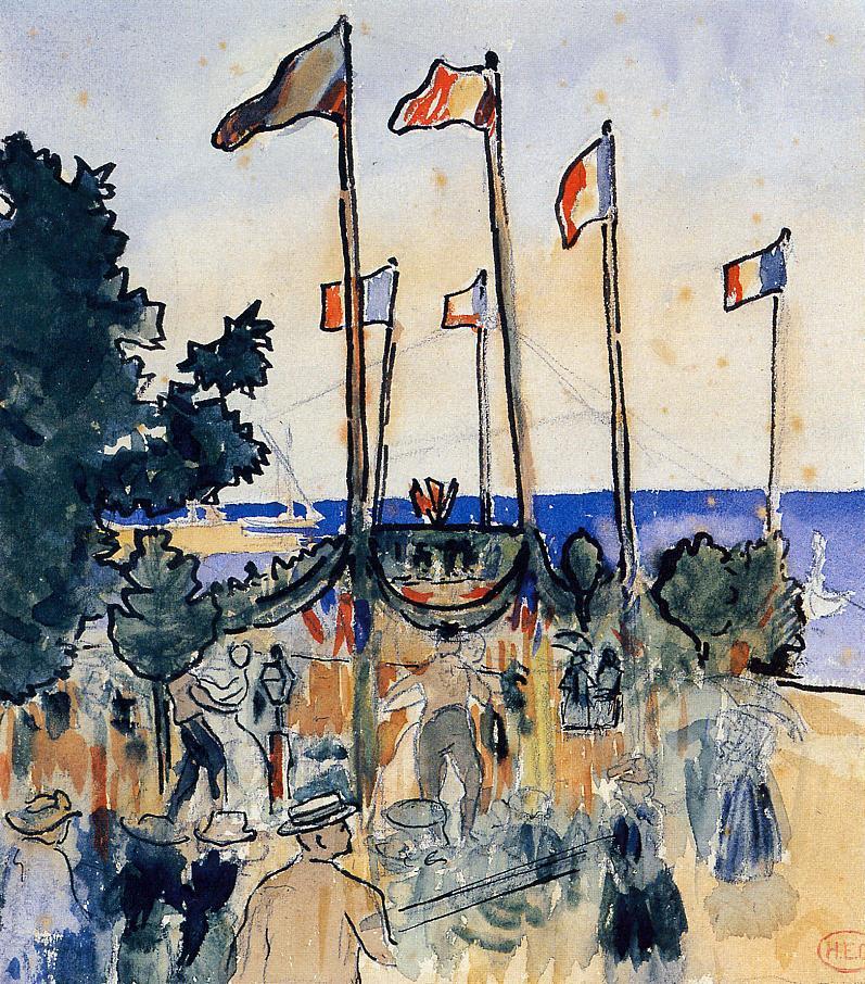 The Fourth of July by the Sea Henri-Edmond Cross tablo - Dekolata