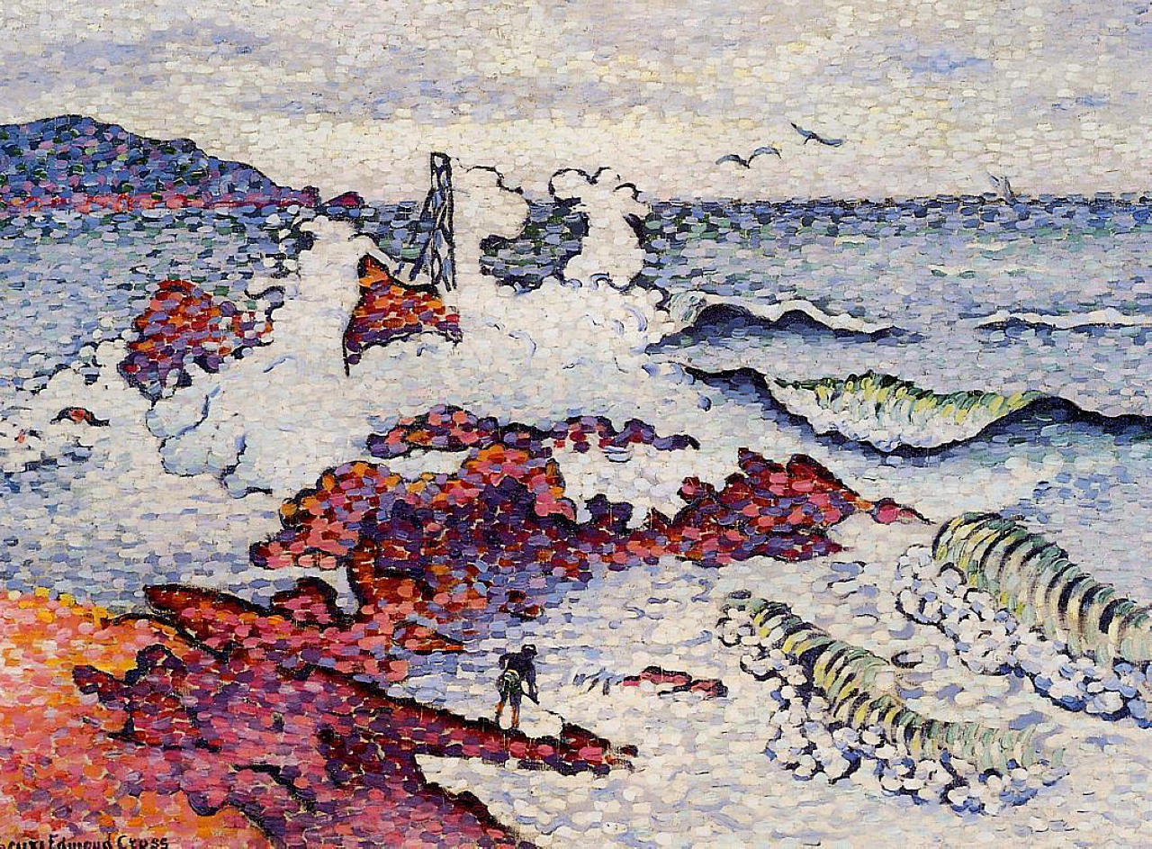 The Mediterranean, East Wind (1902) Henri-Edmond Cross tablo - Dekolata