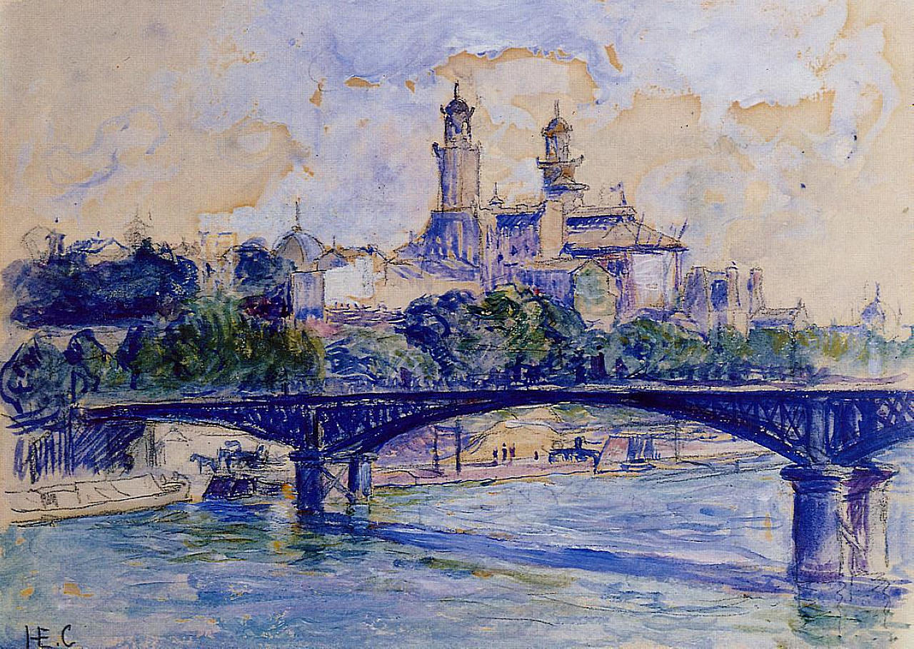 The Seine by the Trocadero Henri-Edmond Cross tablo - Dekolata