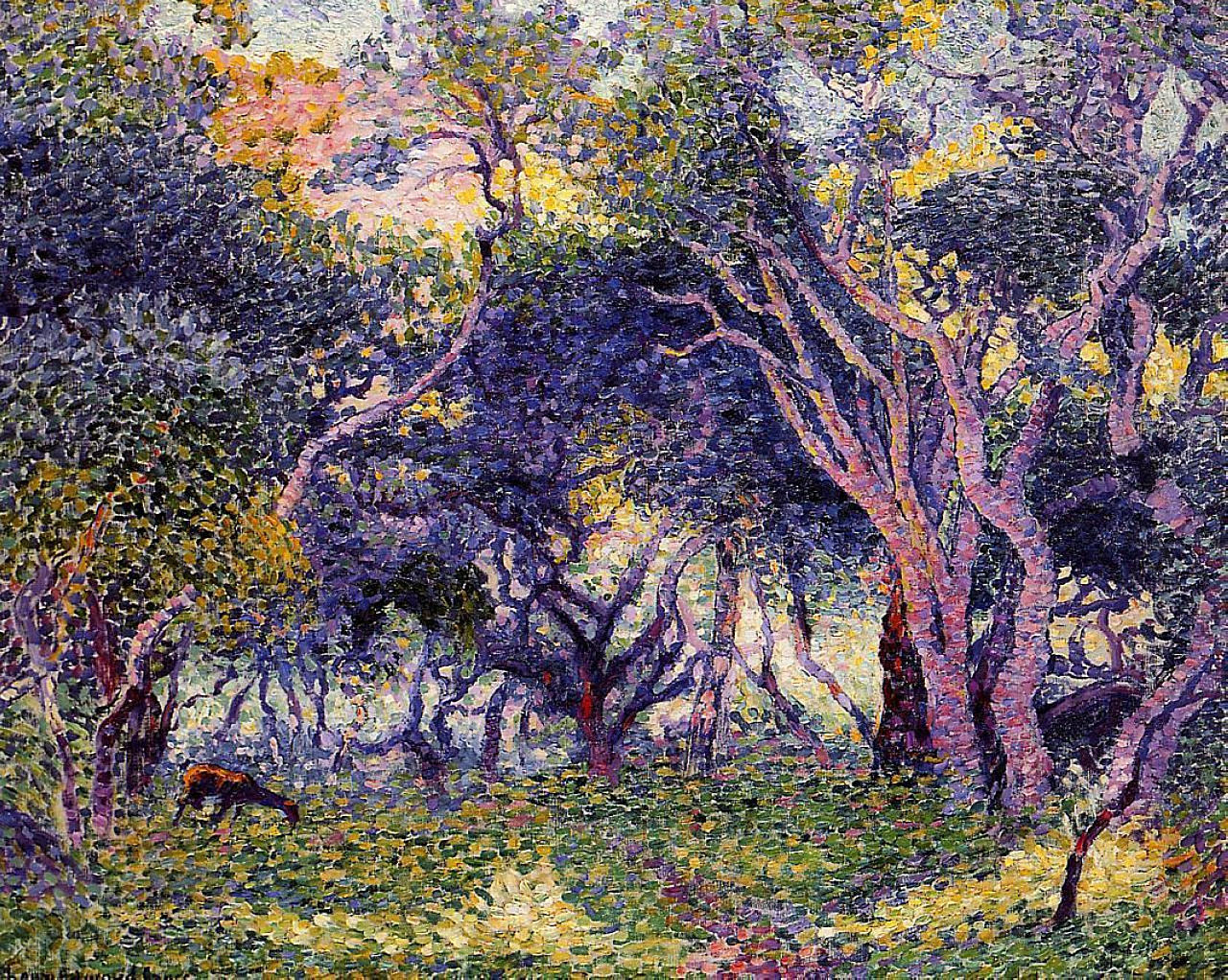 The Undergrowth (1906) Henri-Edmond Cross tablo - Dekolata