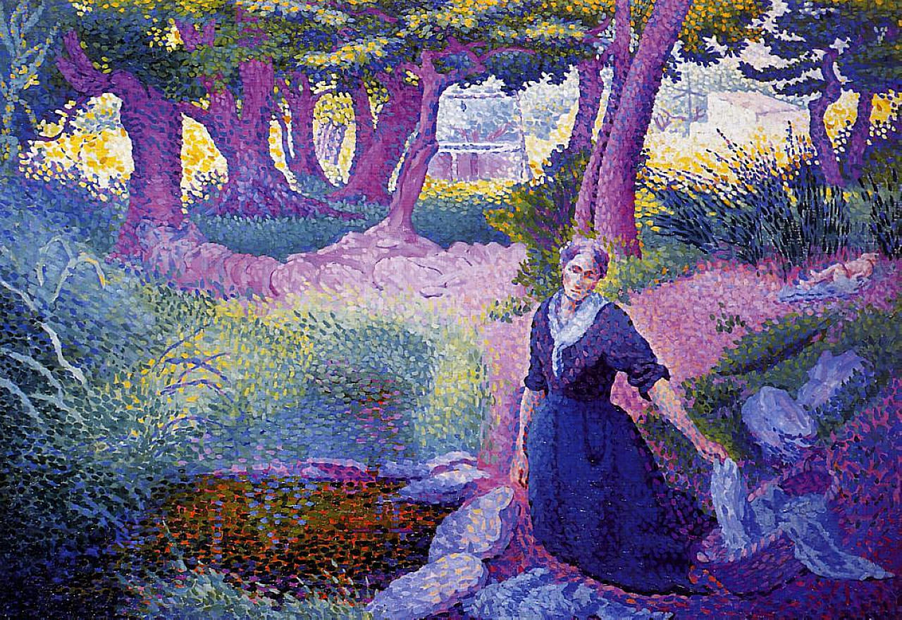 The Washerwoman (1895) Henri-Edmond Cross tablo - Dekolata